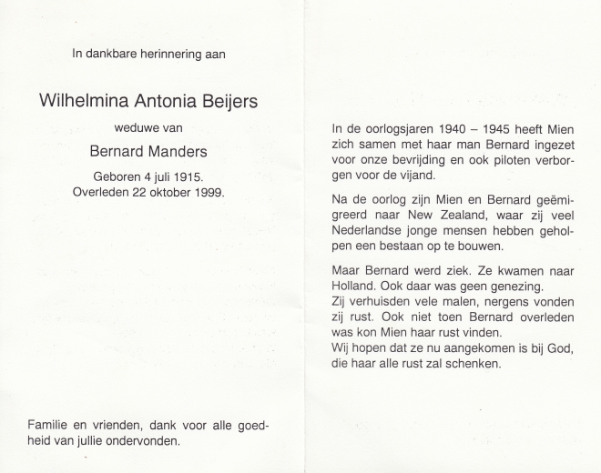 Echtpaar manders  beijers - beijers-wilhelmina-a-04-07-1915-22-10-1999-1